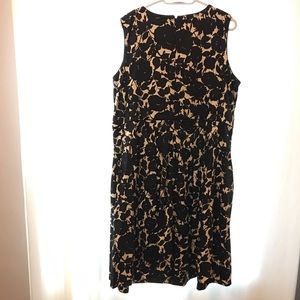 TALBOTS Princess  A-line Black/Cream Dress 22WP